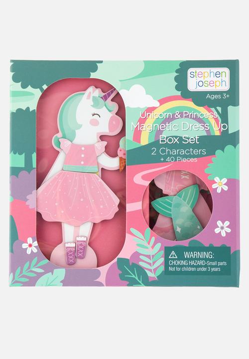 Stephen Joseph - Magnetic dress up doll unicorn and princess  - multi
