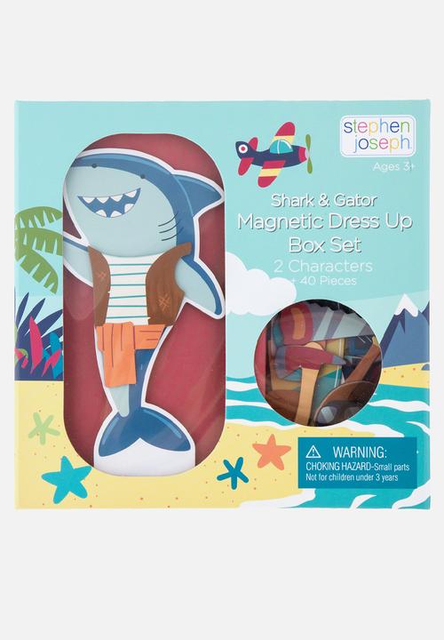 Stephen Joseph - Magnetic dress up doll shark and gator  - multi