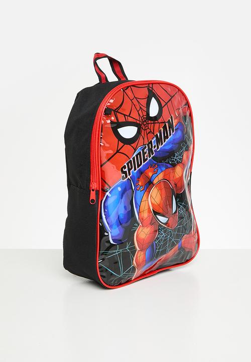 Pop Candy - Spiderman webbed value backpack with pencil bag - black & red 