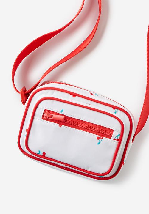 Cotton On - Ciara cross body bag - cherry ditsy/varsity red