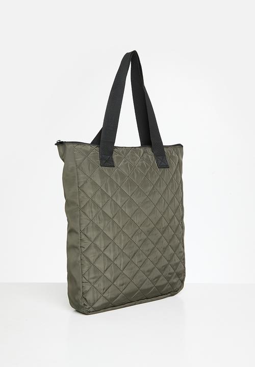 Pop Candy - G & s quilted shopper bag - olive