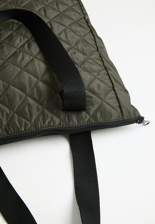 Pop Candy - G & s quilted shopper bag - olive