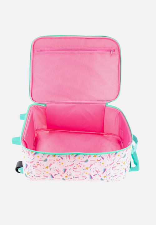 Stephen Joseph - All over print rolling luggage unicorn  - multi