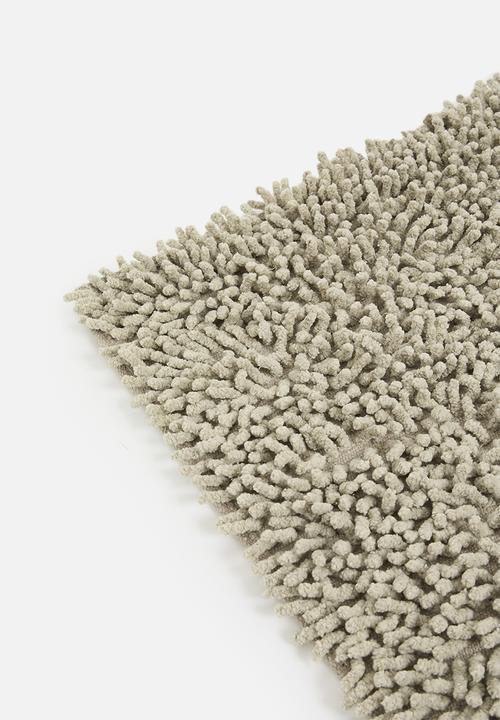 Bathroom Solutions - Shaggy Bathroom Mat Cotton - Grey