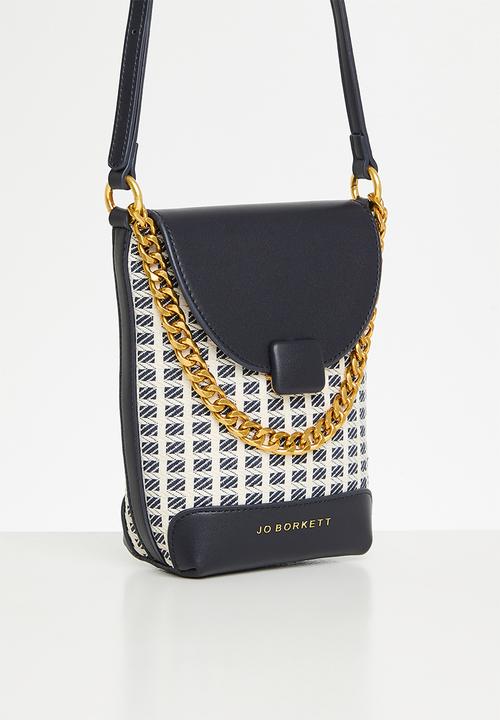 Jo Borkett - Jacquard small crossbody- navy