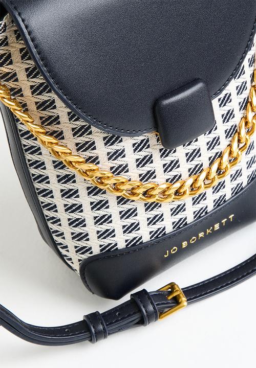 Jo Borkett - Jacquard small crossbody- navy