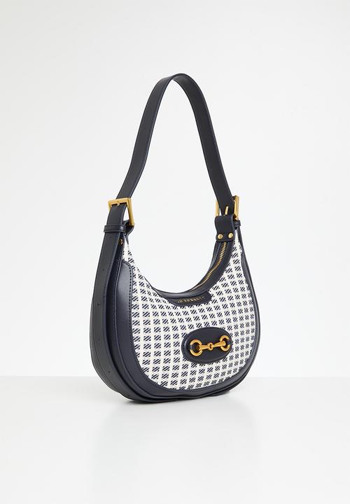 Jo Borkett - Jacquard shoulder bag- navy