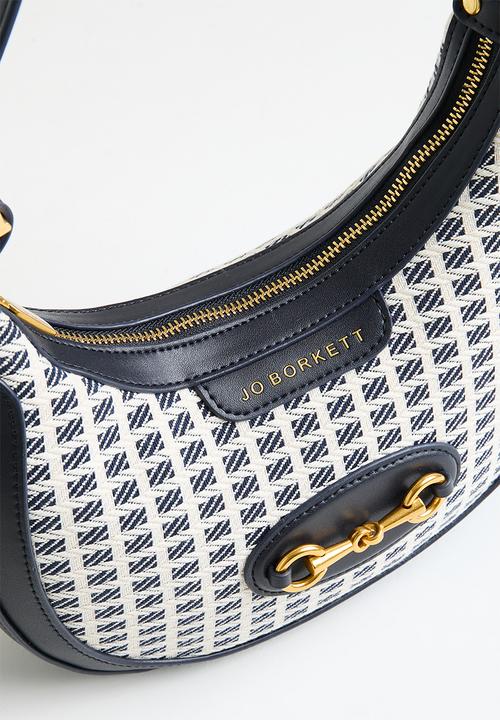Jo Borkett - Jacquard shoulder bag- navy