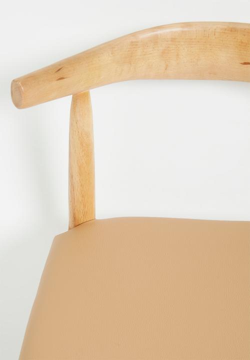 Sixth Floor - Harold wooden Dining Chair PU seat - Natural