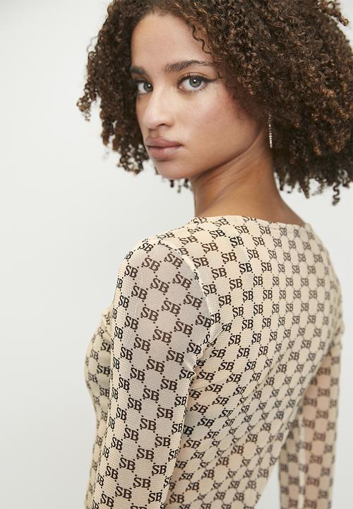 SISSY BOY - Mesh long sleeve top - beige