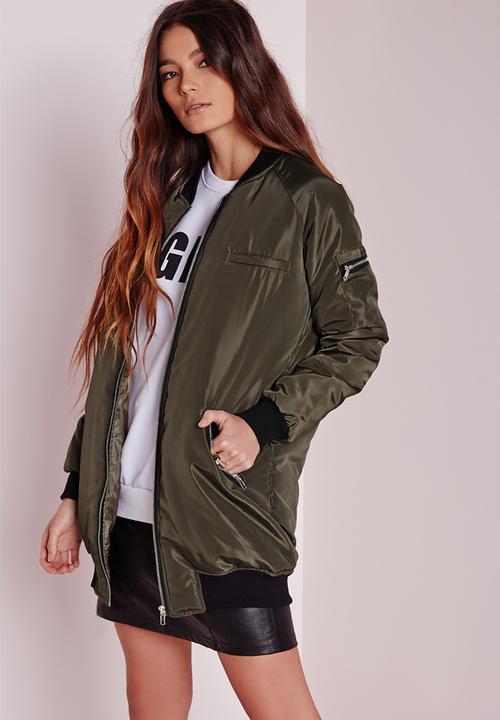Missguided - Longline padded bomber 
