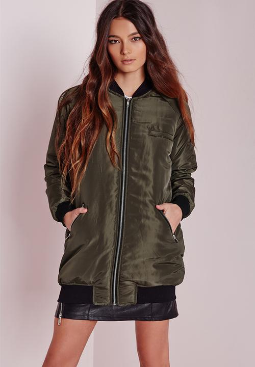 Missguided - Longline padded bomber 