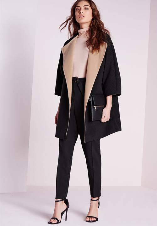 Missguided - Contrast felt blanket jacket 