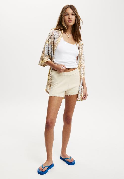 Cotton On - Haven Short Sleeve Shirt - Limo Bandana Lemon