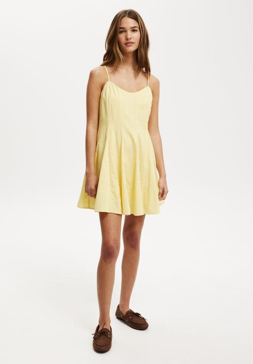 Cotton On - Kelly Godet Hem Mini Dress - Sunshine Yellow
