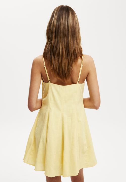 Cotton On - Kelly Godet Hem Mini Dress - Sunshine Yellow