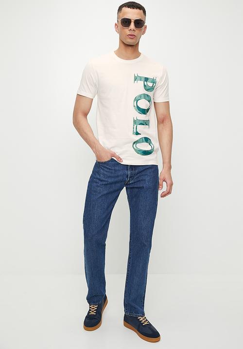 POLO - Vinny logo printed ss tee - off white