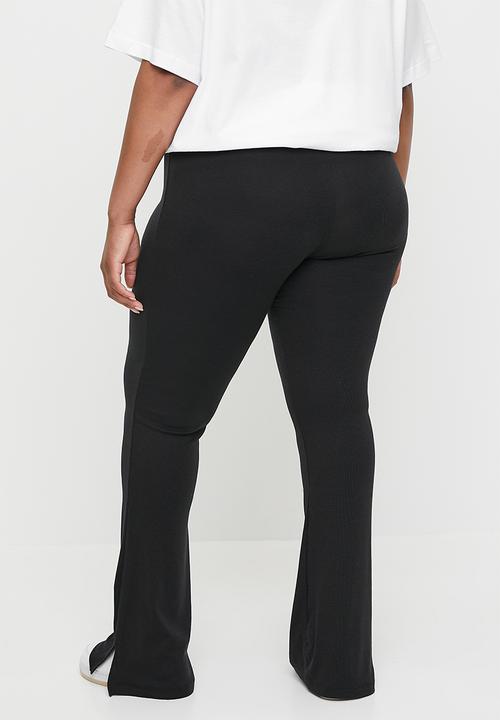 Nike - Nike Plus Chill Mini-Rib Flared Leggings- Black