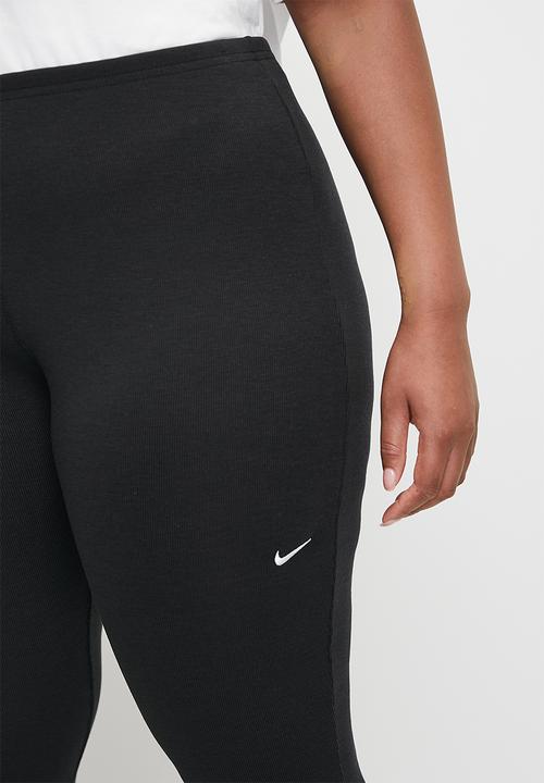 Nike - Nike Plus Chill Mini-Rib Flared Leggings- Black