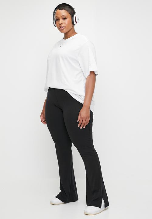 Nike - Nike Plus Chill Mini-Rib Flared Leggings- Black