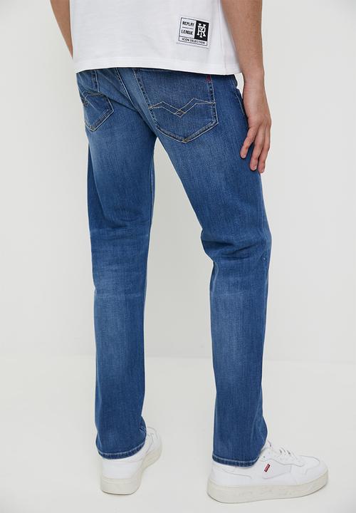 Replay - Grover pantalone straight - medium blue