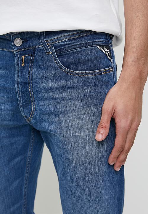 Replay - Grover pantalone straight - medium blue