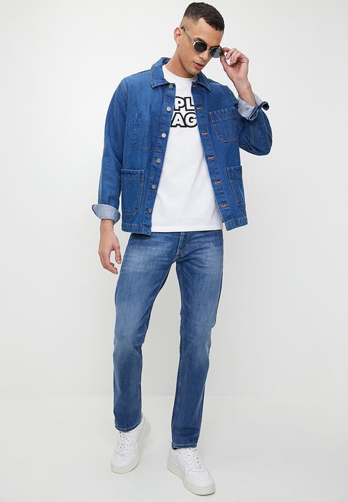 Replay - Grover pantalone straight - medium blue