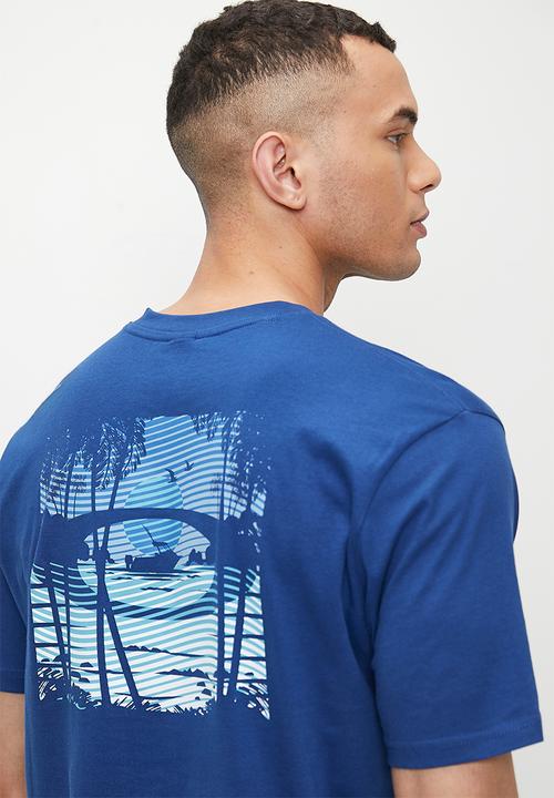 Oakley - Golden hour bark tee - crystal blue