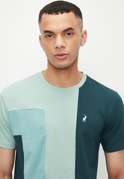 POLO - Chapelle Colourblock Short Sleeve Tee - Aqua