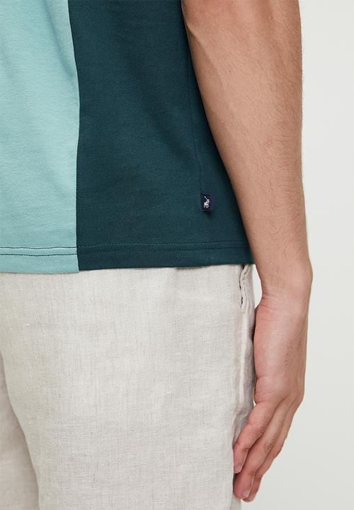 POLO - Chapelle Colourblock Short Sleeve Tee - Aqua