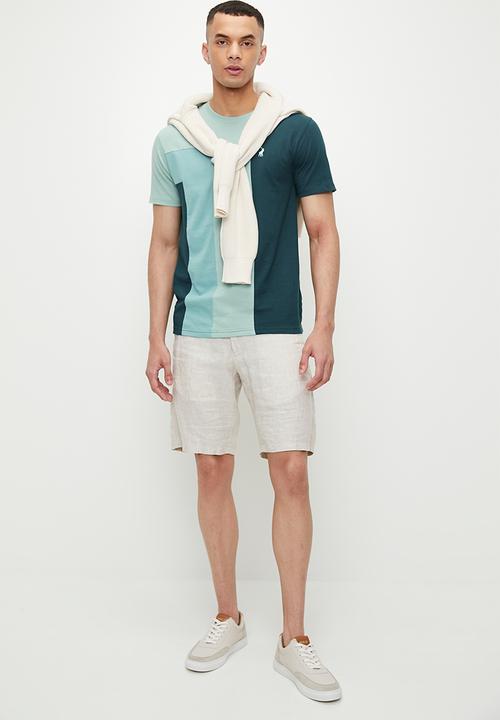 POLO - Chapelle Colourblock Short Sleeve Tee - Aqua
