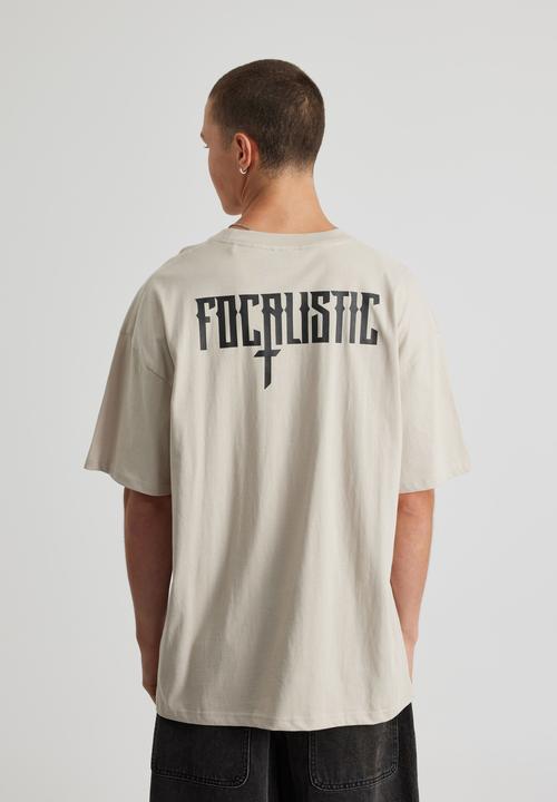 Oversized Music Merch T Shirt - Lcn Bra Fog/Focalistic