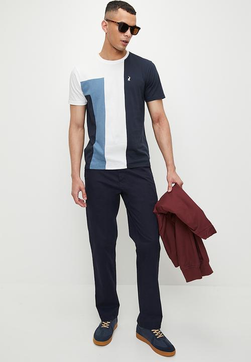 POLO - Chapelle Colourblock Short Sleeve Tee - Blue