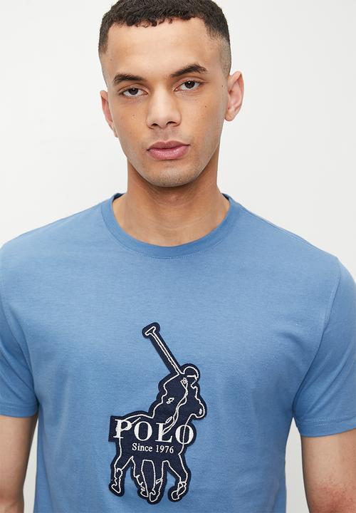 POLO - Kenny Embroided Logo Short Sleeve Tee  - Petrol Blue