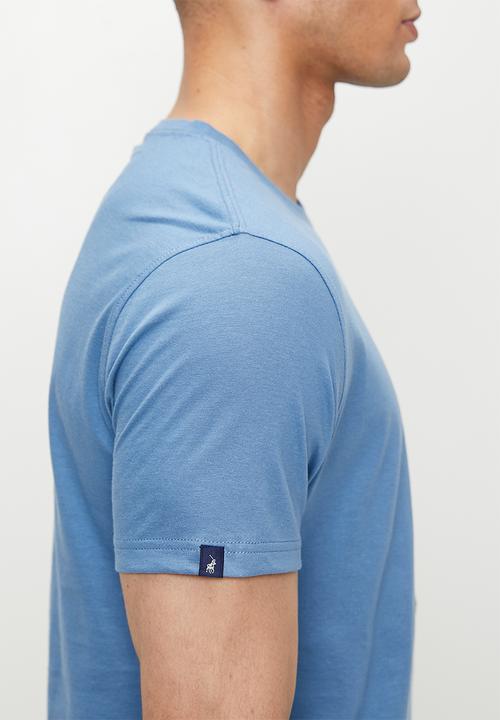 POLO - Kenny Embroided Logo Short Sleeve Tee  - Petrol Blue