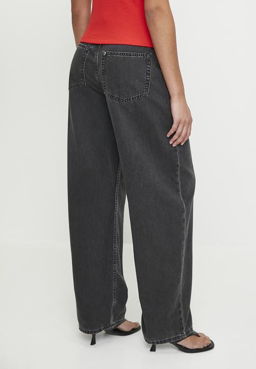 H&M - Baggy high jeans - black