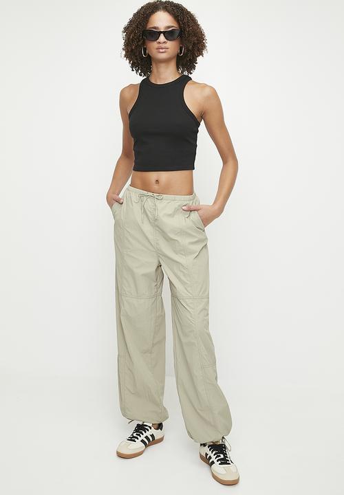 H&M - Nylon parachute trousers - beige