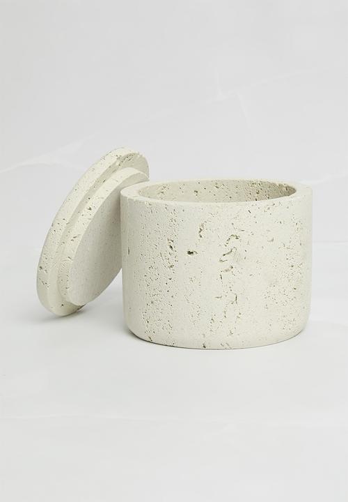 Sixth Floor - Terazzo storage holder - white