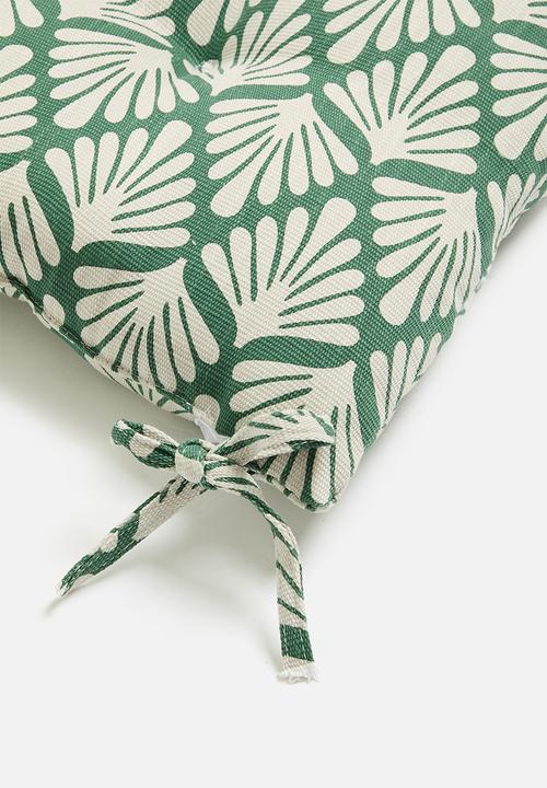Sixth Floor - Shelo seat pad set of 2 - Green & White