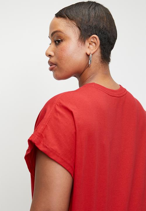 Superbalist - Grown on sleeve tee plus  - red
