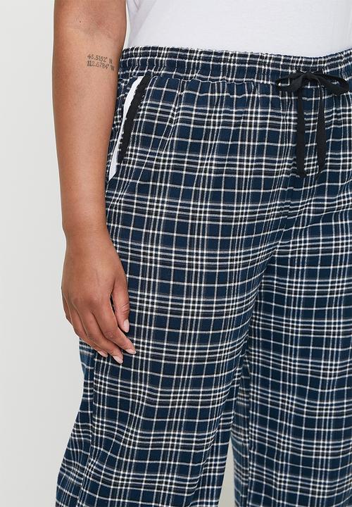 Cotton On - Plus Wren Check Pant - Navy Check