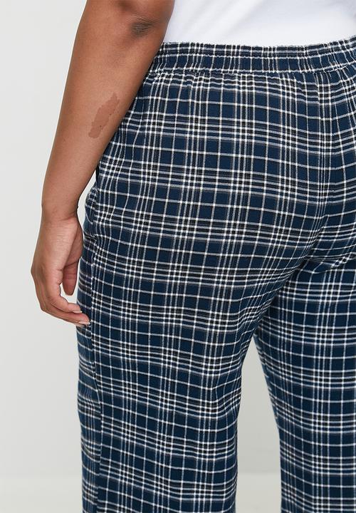 Cotton On - Plus Wren Check Pant - Navy Check