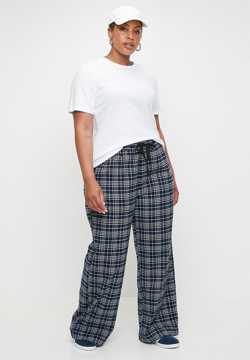 Cotton On - Plus Wren Check Pant - Navy Check