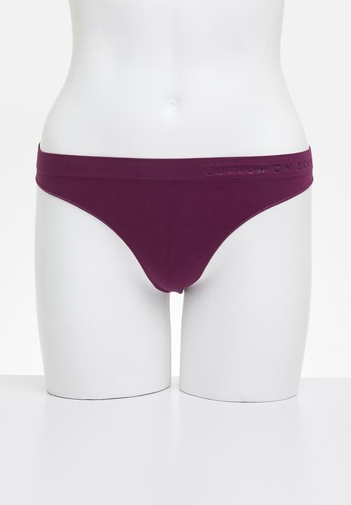 Cotton On - Seamless High Cut G String 3 Pack - multi