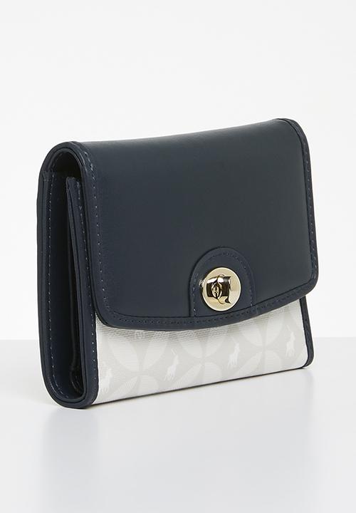 POLO - Preston compact trifold purse bag - navy