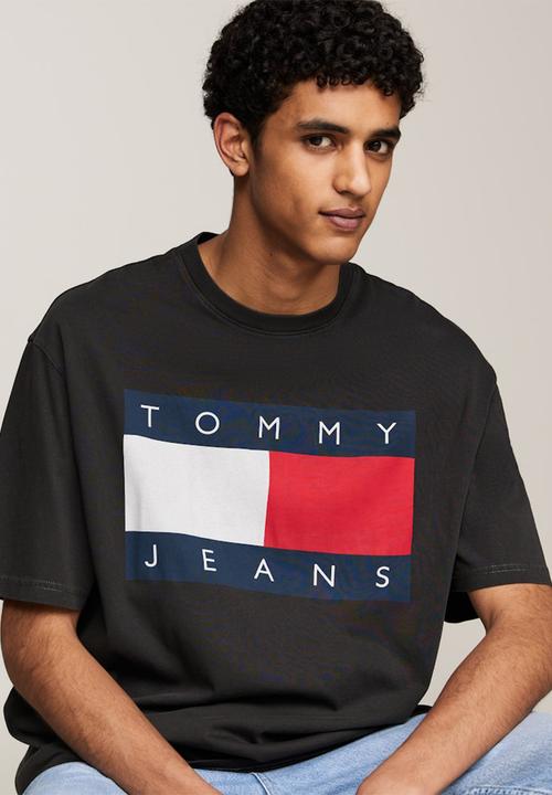 Tommy Hilfiger - Tjm ovz big flag tee ext - black