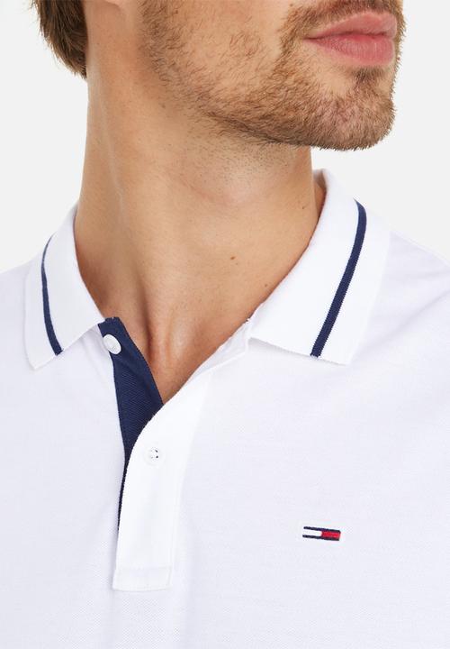 Tommy Hilfiger - Tjm reg tipping polo - white	