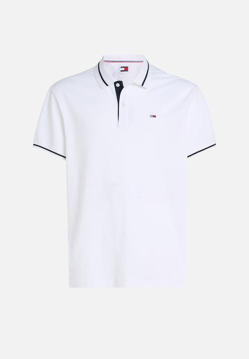 Tommy Hilfiger - Tjm reg tipping polo - white	