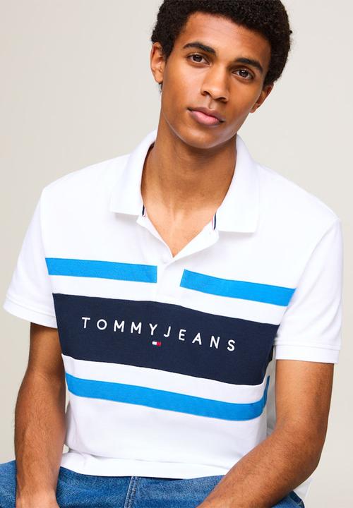 Tommy Hilfiger - Tjm colorblock linear polo - white	