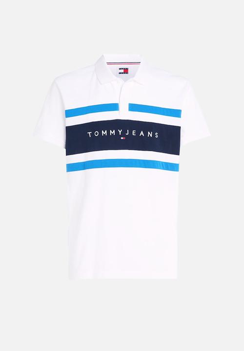 Tommy Hilfiger - Tjm colorblock linear polo - white	